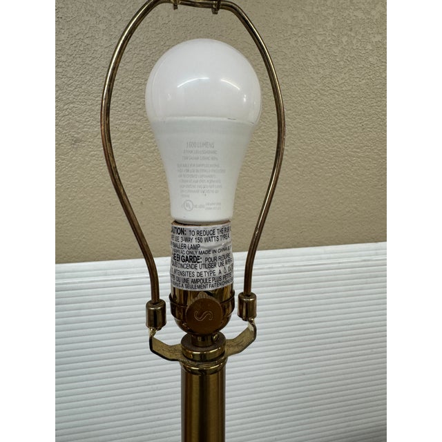 Late 20th Century Stiffel Cast Brass Table Lamps, Pair For Sale - Image 11 of 12