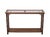 Beautiful two tier Faux Bamboo console table, comes with beveled glass tops, and a Wicker tray below. Nutwood. Chinese...