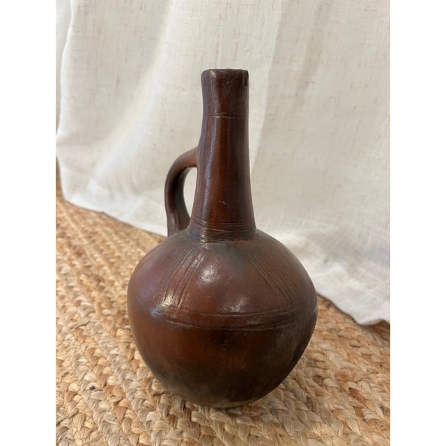 Antique African Ethiopian Terracotta Jebena Jar Container For Sale - Image 11 of 15
