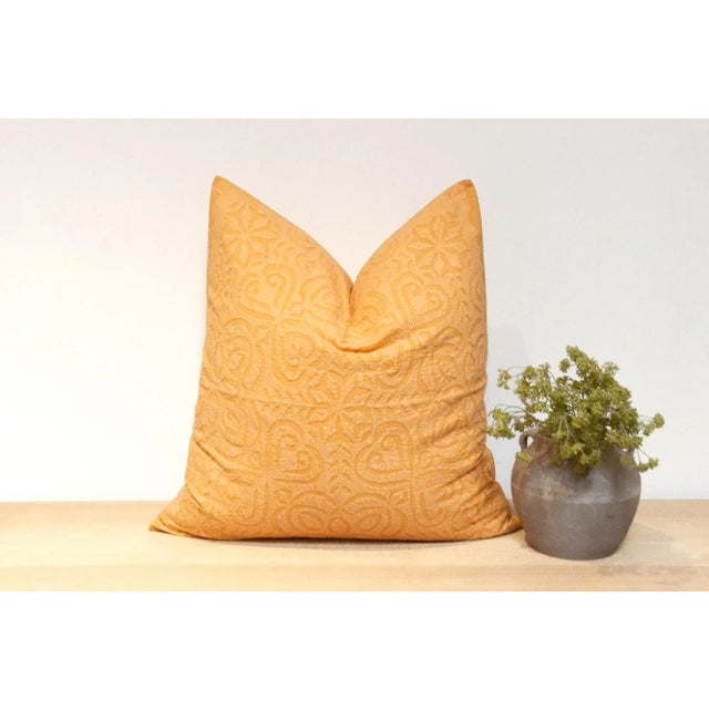 Durian Yellow Handmade Pillow Cover For Sale In Los Angeles - Image 6 of 6