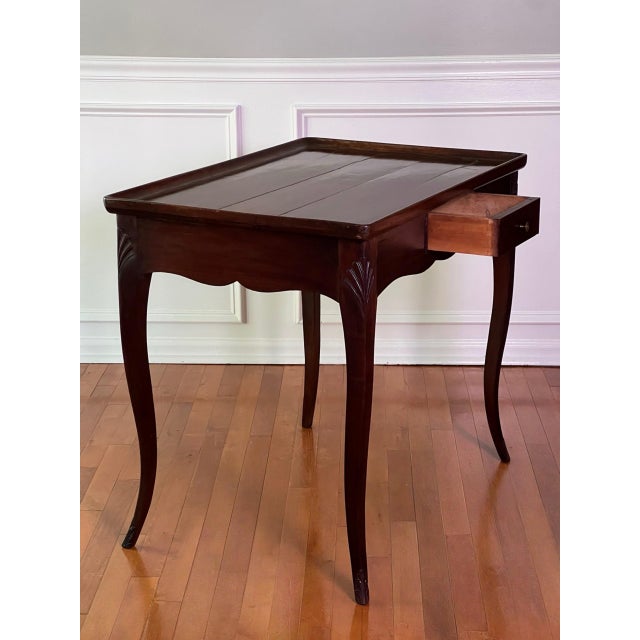 French Provincial Antique French Provincial Louis XV Style Mahogany Tea Table, Circa 1900 For Sale - Image 3 of 15