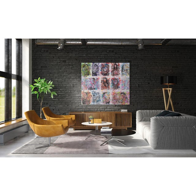 Abstract Paige West "Butterfly World" Original Spray-Paint and Acrylic on Aluminum Panel Painting For Sale - Image 3 of 7