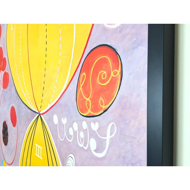 Hilma Af Klint Swedish Abstract Lithograph Print Extra Large Framed Denmark Exhibition Poster " Grupp IV De Tio Storst, Nr 7, Mannaaldern " 1907 For Sale - Image 10 of 13