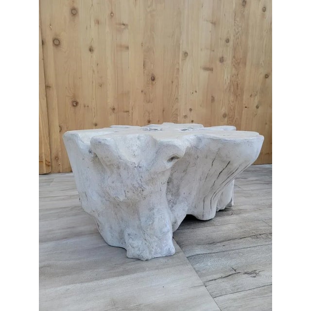 Vintage Bleached Teak Tree Root Sculpted Coffee Table Inspired by the beauty of natural root form, this organic teak root...