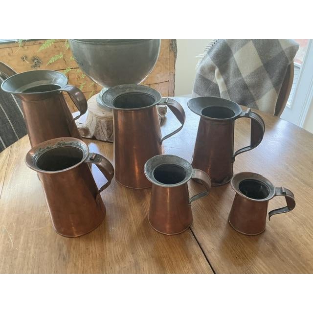 Copper Antique Copper Measures - a Set of Six For Sale - Image 8 of 9