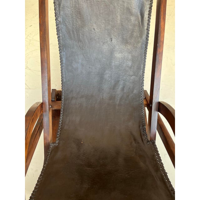 Vintage Leather Sling Chair, 1980s For Sale - Image 14 of 15