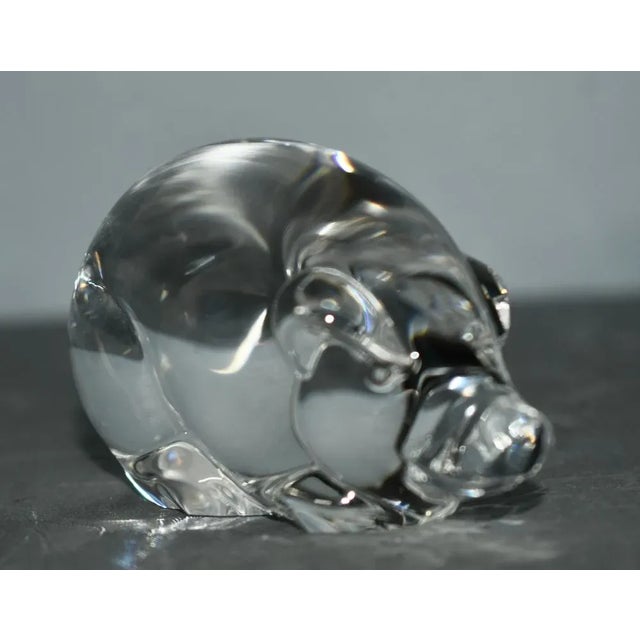 Vintage Steuben Crystal Pig Figurine For Sale - Image 9 of 11