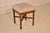 19th century walnut stool from France with newly upholstered seat in linen. This stool is lovely! The seat has Benn newly...