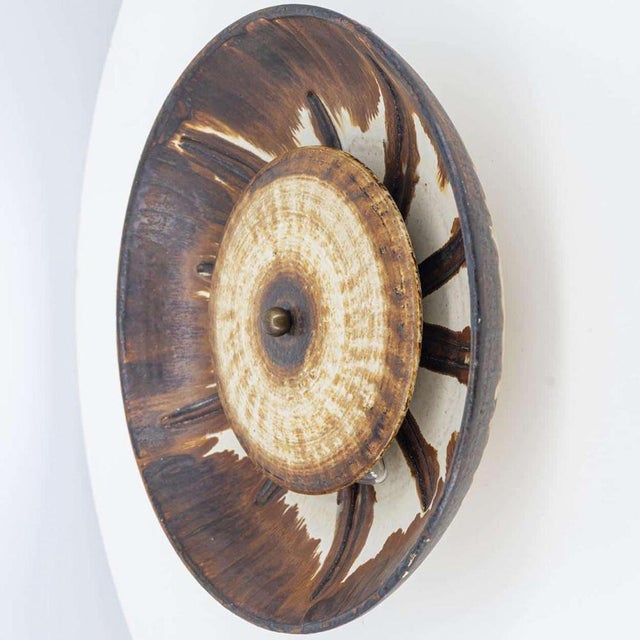 Wall Light with Brown and Beige Accents from Axella, Denmark, 1970s For Sale - Image 10 of 15