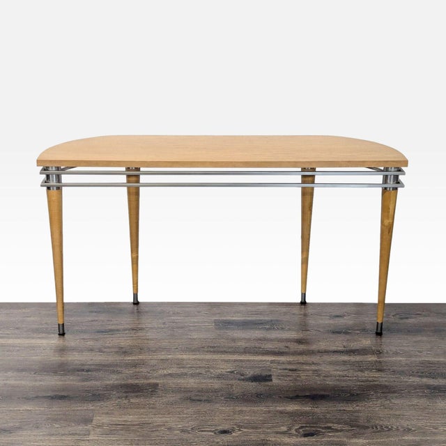 2010s Ethan Allen Radius Console Table in Light Blond For Sale - Image 5 of 7