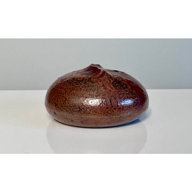 Metal Sculptural Studio Ceramic Art Oil Lamp from Aage Würtz, Denmark, 1970s For Sale - Image 7 of 12