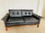 Ikea Vintage Scandinavian Black Buttoned Leather Sofa from Ikea, 1960s For Sale - Image 4 of 18