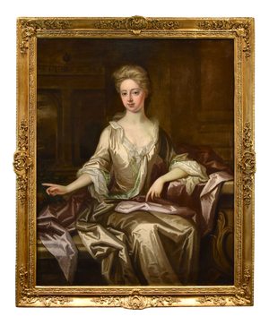Godfrey Kneller, Portrait of an English Noblewoman, 1700, Oil on Canvas, Framed