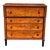 Antique Federal Tiger Maple Chest of Drawer With Original Red Wash & Grain Paint For Sale