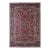 Early 20th Century Persian Kashan Rug, Hand-Knotted Wool & Cotton, Floral Design, Red & Navy, 5x7 For Sale