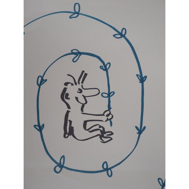 Alain Trez, Flower Tourbillon, Felt Pen Drawing For Sale - Image 3 of 6