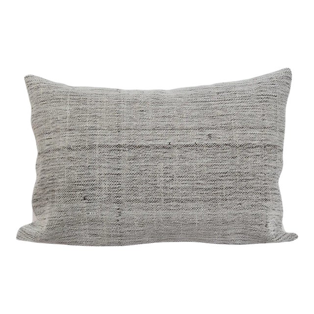Decorative Gray Kilim Pillow For Sale