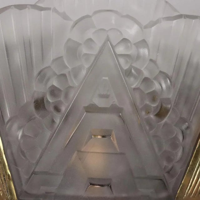 Gold Vintage Art Deco Wall Lamp, Italy, 1940s For Sale - Image 8 of 10