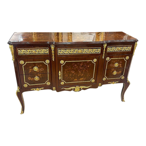 French Louis XVI Style Copper Commode With Bronze Details