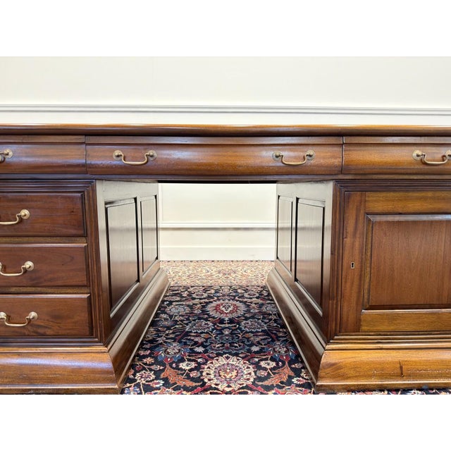 Large English Partner Desk in Teak For Sale - Image 10 of 18