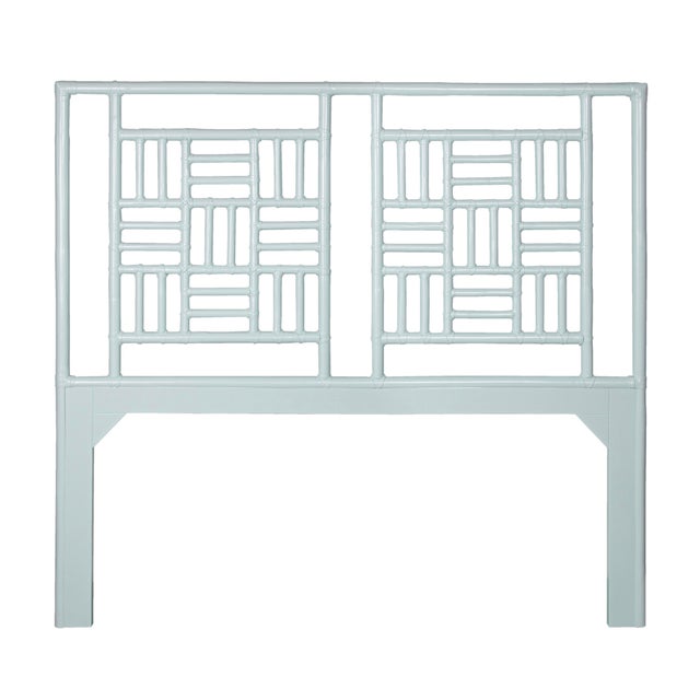 Not Yet Made - Made To Order Finn Platform Bed Queen - Light Blue For Sale - Image 5 of 12