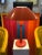 Gerald Thurston orange table lamp by Lightolier. In almost imaculate condition. Gorgeous staement piece for your desk....
