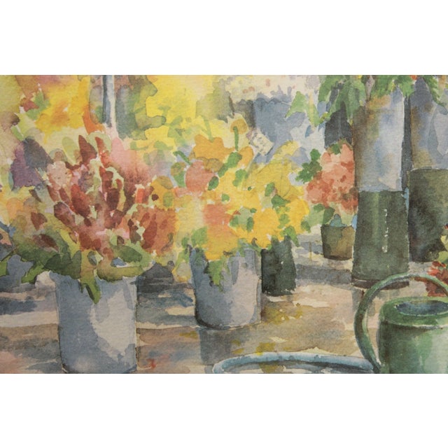 Sandra Giangiulio 'Le Marchand des Fleurs' Watercolor Lithograph Print For Sale In Philadelphia - Image 6 of 13