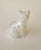 Fenton Art Glass Company Fenton Cat Hand Painted by Smith, Hearts & Flowers For Sale - Image 4 of 11