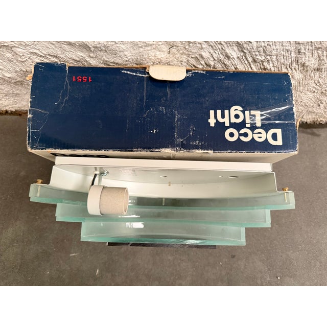 1980s 1980s lco Deco Light 1551 Black Art Memphis Post Modern Wall Sconce For Sale - Image 5 of 7