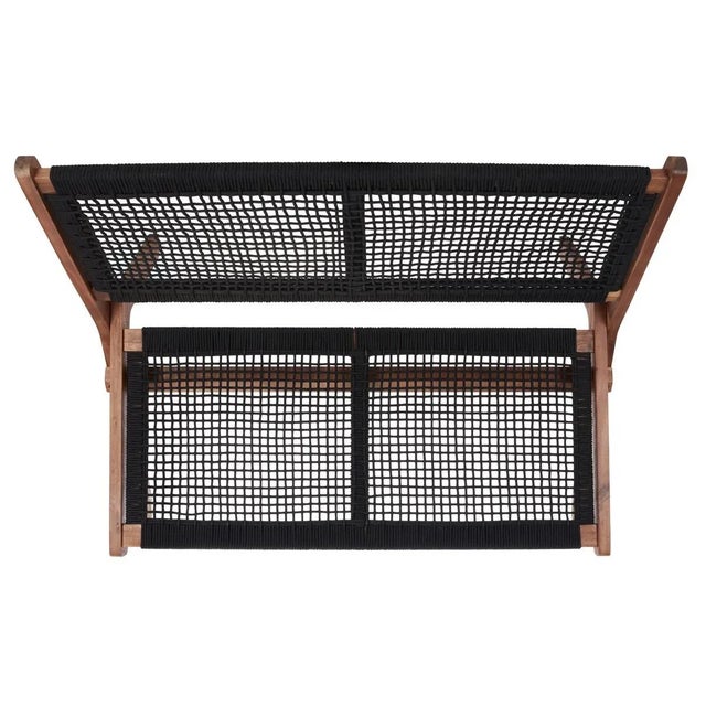 Wood Kobina Outdoor Bench - Natural/Black For Sale - Image 7 of 11