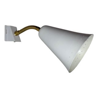 Scandinavian Wall Lamp 8826 in Brass and Steel from Böhlmarks, Sweden, 1940s For Sale