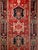 Antique Persian Heriz Karajeh Runner, Hand-Knotted Wool, Geometric Medallion Pattern, Red & Navy, 4x14 For Sale - Image 13 of 18