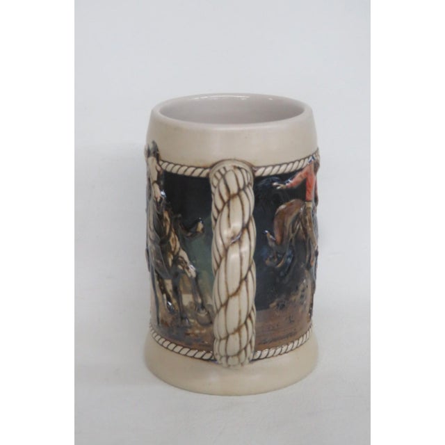 Budweiser Rodeo Stein 1992 Anheuser Busch Ceramarte Ceramic W Original Box For Sale - Image 10 of 16