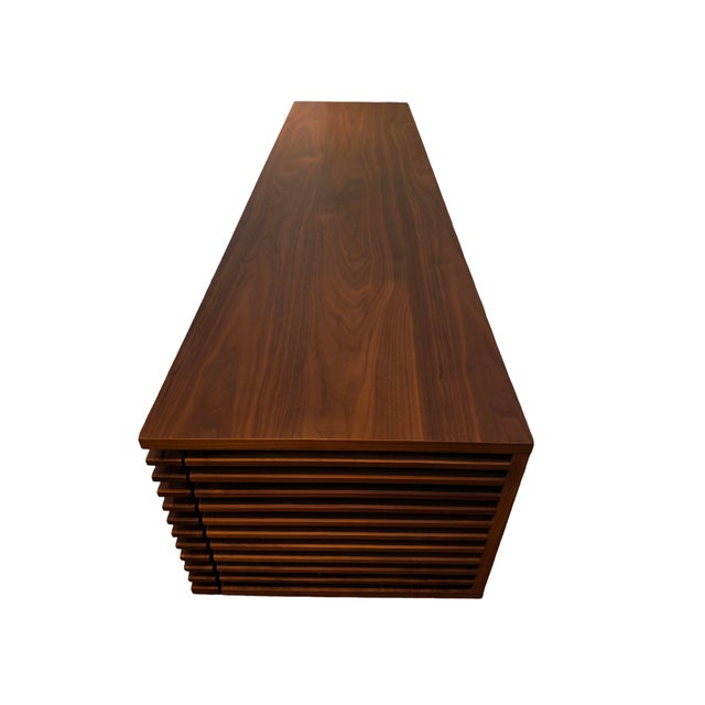 ***Mint Condition Design Within Reach Line Media Console Walnut Wood 71"** For Sale - Image 15 of 18