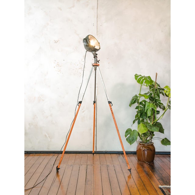 20th Century Military Field Spotlight Floor Lamp from Bosch Eisemann, Germany, 1960s For Sale - Image 6 of 18