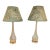 Pair of Murano Opal Glass Lamps With Gracie Shades For Sale