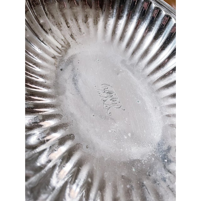 Antique Silver Plated Pennsylvania Railroad Pedestal Serving Dish For Sale - Image 4 of 7