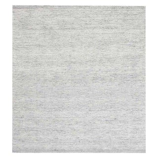 Contemporary Bauer Collection Grey Handmade Wool Rug by Doris Leslie Blau For Sale