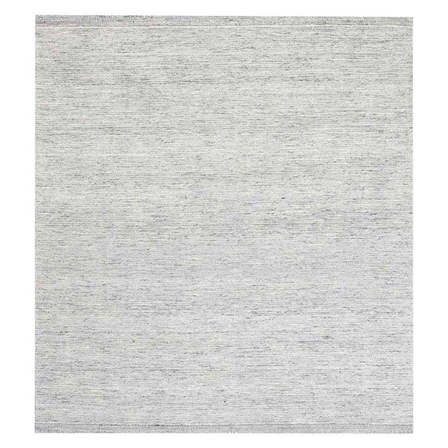 Contemporary Bauer Collection Grey Handmade Wool Rug by Doris Leslie Blau For Sale