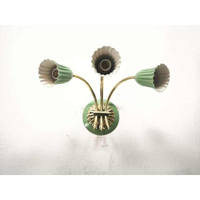 Metal Sputnik Wall Light from Tre Luci, 1940s For Sale - Image 7 of 10