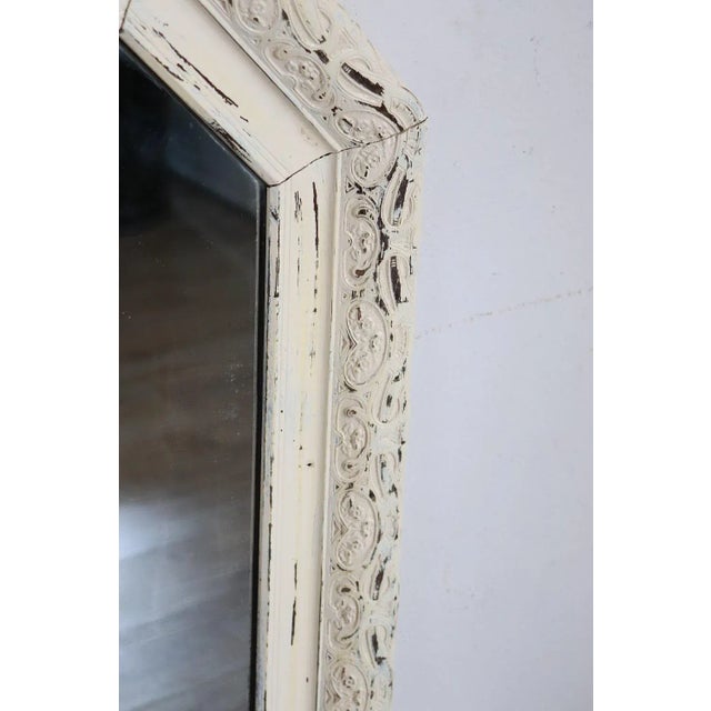 1930s Vintage Lacquered Wood Wall Mirror For Sale - Image 5 of 10