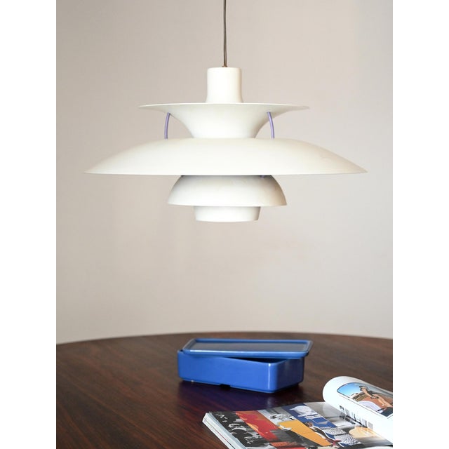 Louis Poulsen PH 5 White Pendant by Poul Henningsen for Louis Poulsen, 1960s For Sale - Image 4 of 11