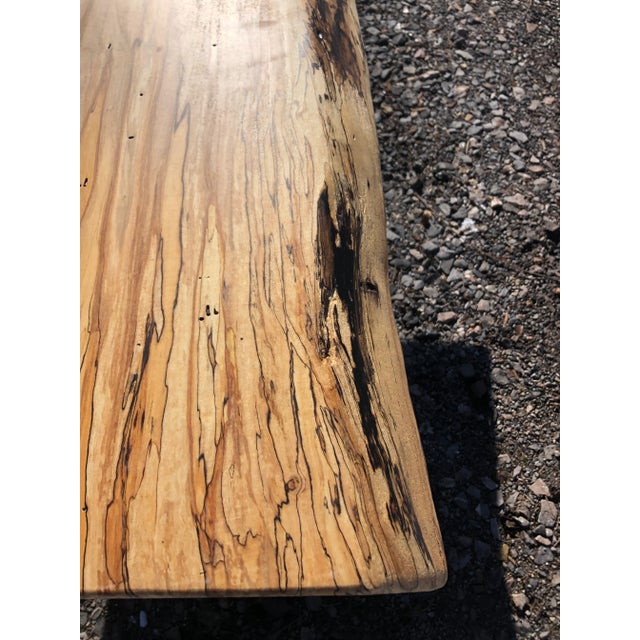 2020s Live Edge Maple Slab Coffee Table For Sale - Image 5 of 13