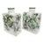 Antique Hand-Painted Olive Motif Crackle Glazed Pottery Vessels, Pair For Sale