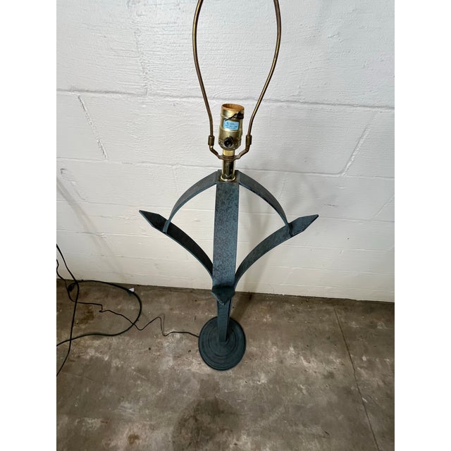 1980s 1980s Post-Modern Iron Floor Lamp Palm Design For Sale - Image 5 of 12