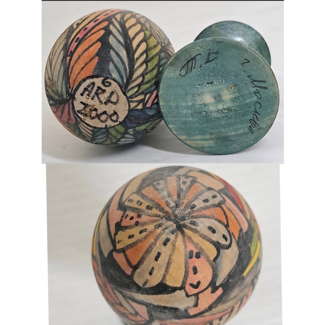 Vintage Lot 3 Russian Hand Painted Wooden Egg Sets Plus Matryoshka Dolls For Sale - Image 9 of 12