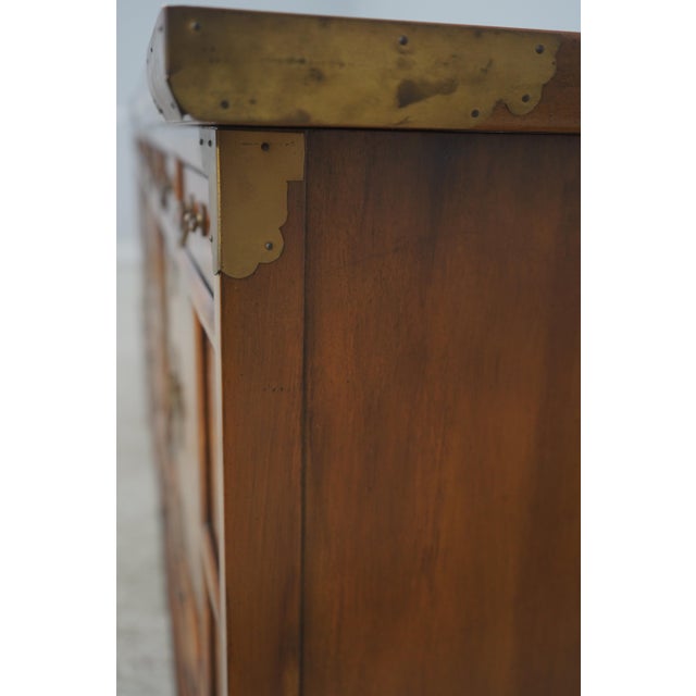 Baker Chinese Style Walnut Credenza Sideboard For Sale - Image 15 of 18