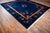 1920s Traditional Blue Open Field Floral Bird Knotted Antique Chinese Peking Rug For Sale In New York - Image 6 of 10