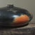 Ceramic Monumental Vintage Organic Modern Burnished Orange/Black Seed Pot For Sale - Image 7 of 11
