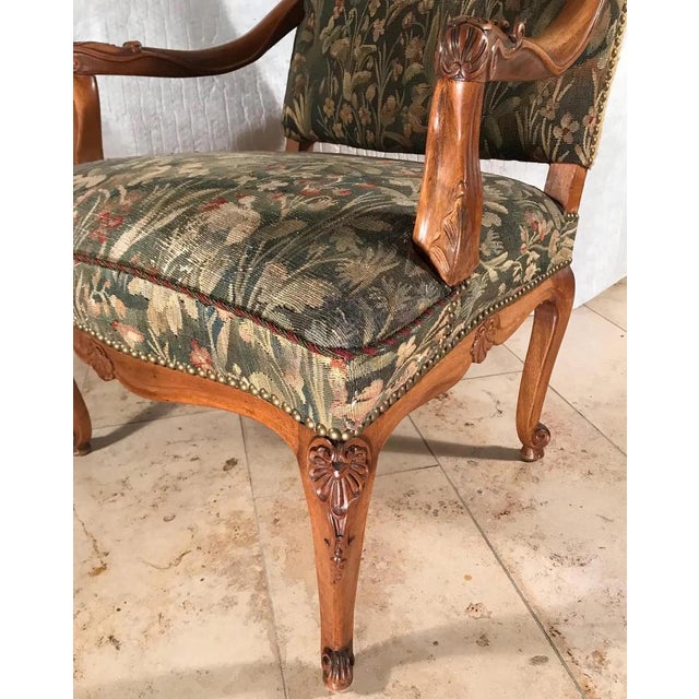 Mid 19th Century Baroque Armchair in Carved Walnut, Germany, 19th Century For Sale - Image 5 of 7